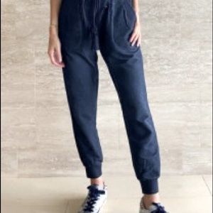 Meghan Reversed Jersey Sweatpants Navy